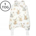 Ankras Bélelt Hálózsák Nadrágszárakkal 74-86 S 1 Tog Pamut 100% Lengyel Termék (ŚZN ocieplany R S 68-86 ZWIERZĘTA NA H BEŻ)