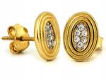 Lovrin Arany fülbevaló 585-ös finomságú, stekkeres, cirkónia kövekkel, 1.36g, finom, különböző alkalmakra