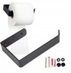  Wc papír tartó fali akasztó fekete fém loft ipari stílusú (Uchwyt na papier toaletowy czarny metalowy)