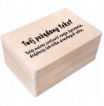 Creative Deco Gravírozott doboz saját szöveggel, születésnapi ajándék, Uv nyomtatás, 30x20x14 cm (JANCDSD130BCUSTOMWISHTEXTBOXFBM)