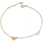 Lovrin Arany karkötő 585-ös, két szíves medállal, fehér cirkónia kövekkel ajándéknak is kiváló (64285764)