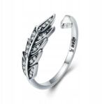  925-ös ezüst gyűrű Cirkónia levél mintával Ajándéknak is kiváló (202407)