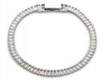 Lovrin 925-ös ezüst karkötő fehér, bagett csiszolású cirkónia kövekkel, divatos ajándék R19-es méret (Lovrin)