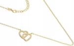 Lovrin Ezüstözött, aranyozott 925-ös nyaklánc 2, 32g szív alakú medálokkal, ajándéknak (Lovrin 50993)