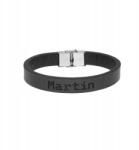  Férfi bőr karkötő fekete, Turócszentmárton névvel (8594223293872)