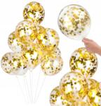 Lewer Lufik átlátszó dekorációk Születésnapra Esküvőre arany Erős 10db