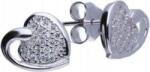 Lovrin Ezüst fülbevaló 925 szív alakú cirkónia kövekkel 1, 60g női ezüst látványos (Lovrin 48050)