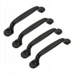 B&B 4 x Fekete bútorfogantyú 96 mm-es fém szekrényfogantyú bútorokhoz (Z4 U104 L96 CZ)