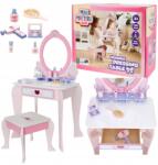 Mini Matters Nagy fa Toalett asztal tükörrel, kislányoknak, tartozékokkal és hajszárítóval (2578759)