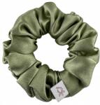 Qrown Selyem hajgumi pisztácia színű S méret, természetes selyem, selyem scrunchie (Jedwabna gumka do włosów, jedwab, Pistacjowa)