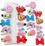 EdiBazzar Hajcsatok Gyerekeknek Szett Hajtűk Hajcsatok 20db Szivárvány Pillangó Színes (Wsuwki Do Włosów Dziecięce Zestaw Spinek)