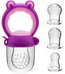 EVI Gyümölcs rágóka és ételtanulás gyerekeknek, Blw cumi szett S, M, L (evi_teether_violet/pink)