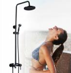  Fali zuhanyszett esőztető fejjel, fekete (8050265938602)