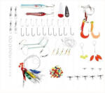 Rocktrail Horgász készlet műanyag dobozban Rocktrail 60 részes part menti horgászathoz (ZZ-14067)