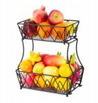  Kivehető, négyzet alakú zöldség- és gyümölcskosár, 2 szintes (8050265932754)