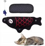  Ablakra Szerelhető Macskafekhely, Macska Függőágy, Fekete Hal Forma, 56x18x20 cm (11010702)