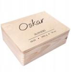 Creative Deco Emlékdoboz születés ajándék keresztelő méteráru uv nyomtatás 40x30x14cm (JANCDSD140BCUSTOMDOTSIMPLEFBM)