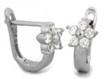 Lovrin 925-ös ezüst fülbevaló cirkónia virággal 11, 4x6, 5mm 2, 12g (62119372)