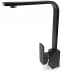 Focus Sanitar Álló Konyhai Csaptelep Fekete, 360°-BAN Elforgatható Kifolyócsővel, Perlátorral Szett (6000993)