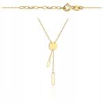 Lovrin Arany nyaklánc 585-ös karátos, nyakkendő fazonú, lánc tele karikával, két lelógó, nagy szemek (Lovrin)