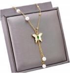 EdiBazzar Női Aranyozott "Celeb" Nyaklánc Boho Stílusban, 18K Arannyal Futatott, 316L Sebészeti Acélból (ZŁOTY Elegancki Naszyjnik Kolia Celebrytka)