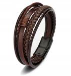  Bőr karkötő férfi motoros rock cool boho gótikus ajándék (k458) - allegro - 4 405 Ft