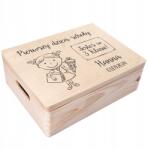 Creative Deco Fából készült emlékdoboz iskolai ajándéktárgyakhoz gyerekeknek gravírozással 40x30 (JANCDSD140CUSTOMSCHOOLDAYGIRLFBM)