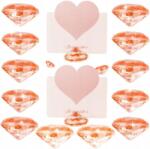  Névjegykártya tartó állvány esküvői ültetőkártyákhoz, rózsaszín gyémántokkal, 12 darabos készlet (B0B6VCJ4TM)