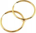 Lovrin Ezüst fülbevaló 925 klasszikus karika aranyozott 30 mm divatos