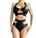  Manuela Erotikus Fehérnemű Szett, Fekete, XL