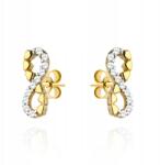 Lovrin Arany fülbevaló 585 Infinity cirkónia kövekkel, szívecskés, 0, 97 g (58714787)