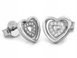 Lovrin 925-ös ezüst fülbevaló cirkóniával, két szív, 1, 54g, stekkeres (62127143)