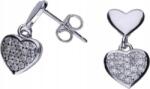 Lovrin Ezüst fülbevaló 925 szív cirkóniával 2, 80g eredeti női ajándék (Lovrin 47546)