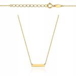 Lovrin Arany nyaklánc 585-ös finomságú, 0, 89g súlyú, téglalap alakú medállal, 39+3cm-es divatos celeblánc (58718934)