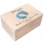 Creative Deco Személyre szabott doboz Bibliának, ajándék elsőáldozásra, emlék, borítékok, 30x20x14 cm (JANCDSD130BCUSTOMCOMUNIONPRAYFBM)