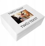 Creative Deco Gravírozott doboz fényképpel és szöveggel születésnapi ajándék uv nyomtatás 40x30x14 (JANCDSD140BCUSTOMWISHTEXTPHOTOBOXFBM-W)