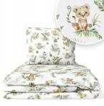 Ankras Ágyneműhuzat 135x100 Gyerek 2EL 100x135 Kiságyhoz (NEW ZOO P-2 135/100 40/60 ZIELONY)