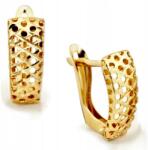 Lovrin Arany fülbevaló 375 lemez áttört mintás divatos ajándékba 9k angol kapcsos (Lovrin)