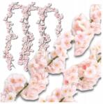  3 ágú virágfüzér, művirágok, dekoratív függő dísz, esküvőre (Sztuczne różowe kwiaty do girlandy pnące)