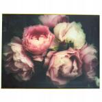 ZD Fali Kép Nappaliba Virágok Rózsa Fotó Nyomtatás Arany Színű Keretben 50 x 38 cm (3554)