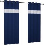 NOW-ART Sima függöny Cirkónia kristályokkal 145x240 karikákkal, függönyök fémgyűrűkkel, szín (Zasłonki butelkowa zieleń granatowy)