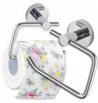  Ezüst Színű Toalettpapír Tartó WC-hez, Loft Stílusú, Elegáns, Masszív Króm Acél (5905884023099)