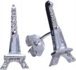Lovrin Ezüst fülbevaló 925 Eiffel torony fehér cirkónia kövekkel, divatos ajándék (Lovrin 49570)