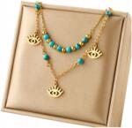 EdiBazzar Aranyozott női nyaklánc, 18K arannyal futtatott, boho stílusú, 316L sebészeti acélból (ZŁOTY Elegancki Naszyjnik Kolia Celebrytka)