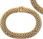 Lovrin Arany karkötő 585 széles bismarck láncszemes elegáns fonattal 14 karátos
