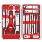 EdiBazzar Manikűr Pedikűr Szett Köröm Bőr Fogó Olló Vágó Nagy (Zestaw do paznokci przybornik pedicure 19szt)