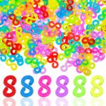  500 Darab Gumikarika Rögzítő Klipsz Karkötőkhöz, Színes, Diy Csat, Mta (500 klipsów zapięć do gumek na bransoletk)