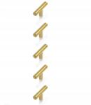  Probrico T-alakú bútorfogantyúk 50mm 5 darabos szett, arany színű (B071VFYRWB-1)