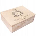 Creative Deco Ajándék szentáldozásra, emlékdoboz gravírozással, borítékok, nyomtatás, 40x30 cm (JANCDSD140BCUSTOMCOMCONFCROSSMINFBM)