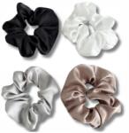  Szatén hajgumi scrunchie szett 4 db hajgumi ajándék (Satynowa gumka do włosów gumki)